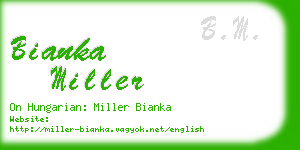 bianka miller business card
